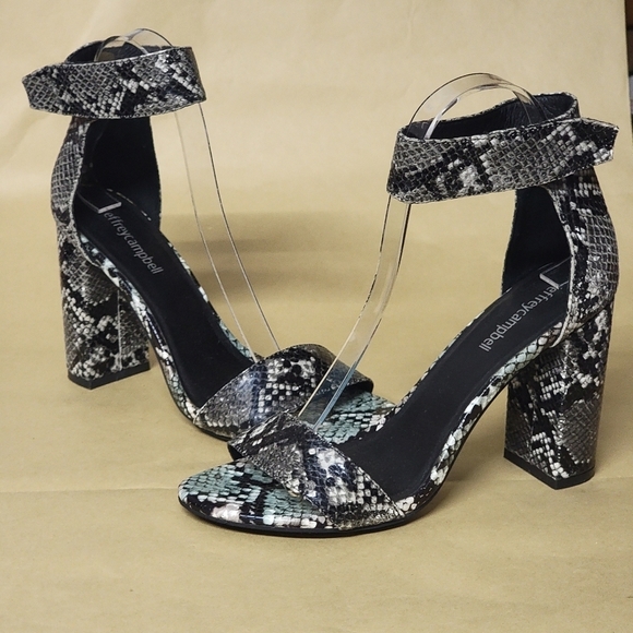 Jeffrey Campbell Lindsay Sandals Snake Print - Picture 3 of 8